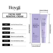 Hoygi Facial Hair Removal Cream 30g - Gently Removeshair In Minutes-Evenon Sensitive Skin,Contains Extracts Of Centella Asiatica & Shea Butter - White - View 11