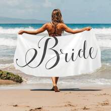 29X58in Personalized Bride Beach Towel, Summer Beach Blanket, Pool Swim Shower Bath Towel, Summer Vacation Towel, Wedding Gift Holiday Bathroom DecorTravel Essentials Travel Accessories Beach Essentials