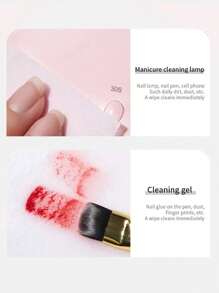 2 液体盎司指甲清洁剂，含速干水性清洁剂，适用于美甲刷、指甲延长胶、指甲油等，可用作脱脂清洁剂和指甲工具清洁剂，半瓶装