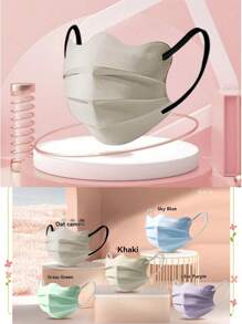 50 Pieces Of Butterfly-Shaped Beauty Protective Face Masks. Each Piece Of The Multi-Color Expandable Face Mask Is Individually Packaged To Meet The Needs Of People Who Pursue Both Aesthetics And Personalization While Protecting Their Health.