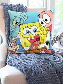 SpongeBob SquarePants SpongeBob: Big Star Plush Pillow, Cute Cartoon Cushion, Sofa Decor, Car Lumbar Support, Birthday Gift, School Decoration, Dorm Decor, Back To School Home Decor, Room Decoration, School Supplies - Multicolor - View 8
