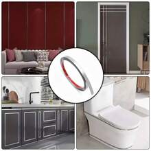 1 Roll 5M Stainless Steel Self-Adhesive Wall Edge Trim, Metal Decorative Strip, Drill-Free Flush Mount Decorative Molding, Suitable For TV Backdrop And Ceiling Decoration