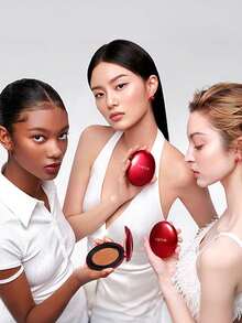 TIRTIR Red Cushioned Foundation Air Cushion, Lightweight Concealer Lasting Light Weight Semi-Matte 18g 17 White Sand Color