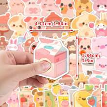50PCS Bordered PNG Stickers Vinyl Aesthetic Stickers Scrapbook, Journaling, Laptop, Bumper, Skateboard, Water Bottles, Computer, Phone, Cartoon, Hard Hat, Car Stickers School Supplies,Back To School