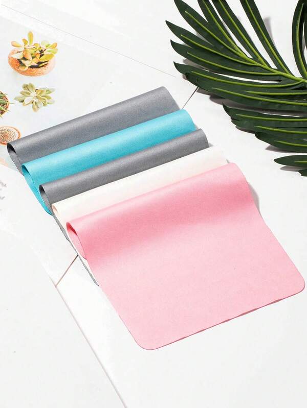 5 piezas de paño de limpieza de microfibra de alta calidad, toallitas limpiadoras de lentes reutilizables para gafas, teléfonos inteligentes, joyas, pianos, espejos, relojes, adecuadas para gafas graduadas, gafas de moda, computadoras, teléfonos y tabletas