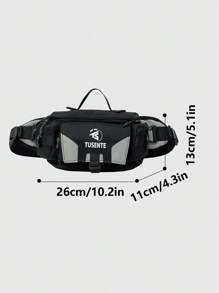 1 Pc Nylon Waterproof Multi-Pocket Multi-Function Waist Bag Chest Bag Cycling Bag Suitable For Sports Cycling
