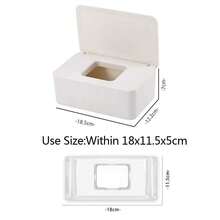 Wipes Dispenser,  Wipes Case Holder Keeps Diaper Wipes Fresh Non-Slip Wipe Container Three-Layer Seal Design Prevent Moisture Loss (Black) - Black - View 2