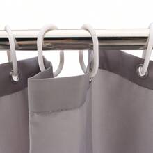 [Thick Waterproof Shower Curtain] Premium White Waffle-Weave Shower Curtain - Thick, Waterproof & Wrinkle-Resistant Fabric With C-Hooks For Easy Installation, Machine Washable Bathroom Accessories Back To School Fall Decor - Grey - View 3