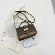 复古大容量手提包，奢华 PU 斜挎包，女士经典休闲手提包和单肩包