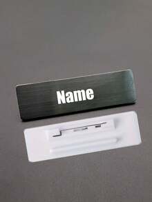 1pc Customized Engraved Magnetic Stainless Steel Name Tag Card Holder Badge For Office School Enterprise - Multicolor - View 13