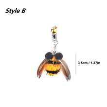 Brinquedos para gatos em formato de insetos, cabeças de reposição duráveis para varas de provocação de gatos, provocador de penas interativo, ferramenta de exercício para brincadeiras internas de gatinhos e suprimentos para animais de estimação - Multicolorido - Ver 7