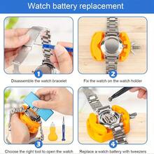 Watch Repair Kit, For Watch Battery Replacement & Watch Link Removal And Resizing & Watch Opener, Watch Repair Screwdriver Set, Watch Wrench Back Remover, Watch Cleaning, Spring Bar Tool