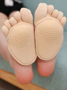 2 件女式前掌五指腿套、高跟隐形分趾腿套、硅胶防滑全趾腿套、天鹅绒袜套