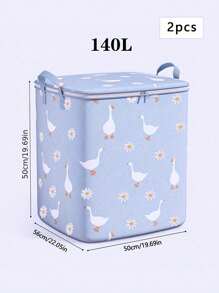 1 pezzo/2 pezzi Borsa portatile per contenere piumoni e coperte di grandi dimensioni, organizer pieghevole a forma di papera per vestiti, perfetto cestino per riporre piumoni, vestiti, giocattoli e altro, ideale per camera da letto, dormitorio, traslochi