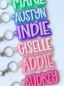 Backpack Keychain Name Tag, Acrylic Name Keychain,Personalized Acrylic Name Tag,Diaper Bag Tag, Lunch Box Tag,Multi-Functional,Ornamental,Letter,Stylish,Modern,Colorful,Cute,Adorable,Casual,Custom,Personalised,Unique,Customized,Ideal Gifts For Him,Ideal Gifts For Her
