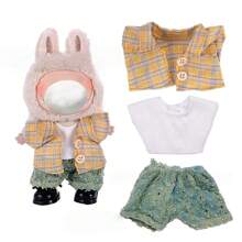 [Solo ropa] Conjunto de ropa para muñeca de 17CM, juego de ropa intercambiable para muñecas LABOBO de 1ª/2ª/3ª generación de 17CM (sin incluir la muñeca ni los zapatos)