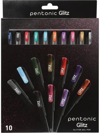 Bolígrafos de gel con purpurina, 10 unidades, 10 colores surtidos, punto medio de 1,0 mm, escritura suave para diario, toma de notas y proyectos artísticos