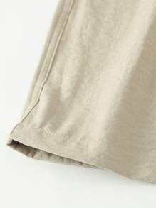 Annil Ropa para niños, niñas y niños de edad media y mayor, pantalones tejidos de cintura completa, estilo de ropa de trabajo, pantalones paracaidistas, para verano