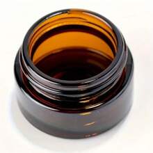 5pcs Amber Glass Jars With Black Lids - Unscented, Leakproof, Wide Mouth, Travel Size Refillable Containers For Cream & Lotion, Portable Light-Proof DIY Sample Bottles