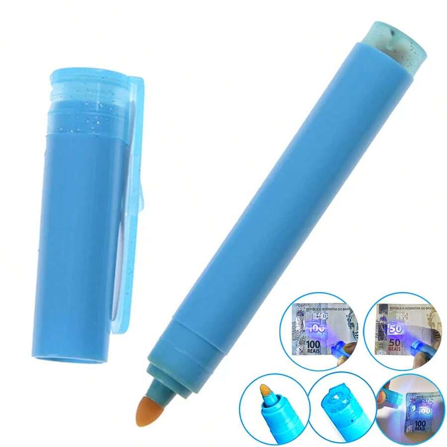 1 Unidade Caneta Detectora de Notas Falsas Identificador de Dinheiro Falso Caneta Euro Cor Aleatória Volta às Aulas - Multicolorido - Visão 1
