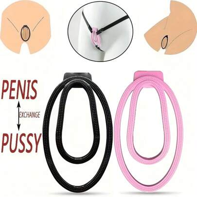 LANSKLBD Gabbia di castità per uomo - molletta Fufu cava, copri pene | Gabbia per il pene bloccabile e dispositivo di allenamento uretrale | Giocattoli per adulti discreti e sexy (2 misure)