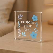 1pc Acrylic Ornaments Personalized Mom Gifts, Custom Name Sign, Customizable Home Decor, Mother's Day Gift, Bedroom Decor, Personalized Room Decorations, Customizable Photo Gifts,Graphic Print