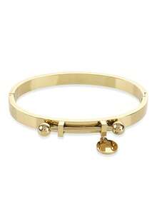 1 chiếc vòng tay thép không gỉ đinh tán phóng đại phong cách Punk Hiphop thời trang, khảm kim cương Zirconia nhân tạo, thích hợp làm trang phục hàng ngày cho phụ nữ, làm quà tặng - vàng - Xem 15