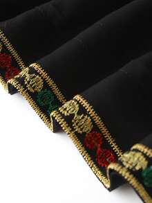 Bohemian Black Embroidery Kaftan 2025 Summer Plus Size Batwing Sleeves House Dress Vacation Outfits