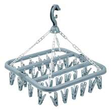 1/3PCS Foldable Drip Hanger With 32 Clips - Plastic Hanging Drying Rack For Clothes Underwear Socks Suitable For Bedroom Balcony - 16個夾子 E2146A - 查看 11