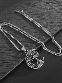 1 件经典世界树凯尔特结吊坠项链，生命之树吊坠，时尚幸运护身符珠宝礼物，适合男女 - 時尚新款 - 查看 6