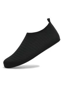 Men's Black Water Shoes, Lightweight Breathable Sport Aqua Shoes, Anti-Slip Beach Swimming Surf Fishing Sneakers
