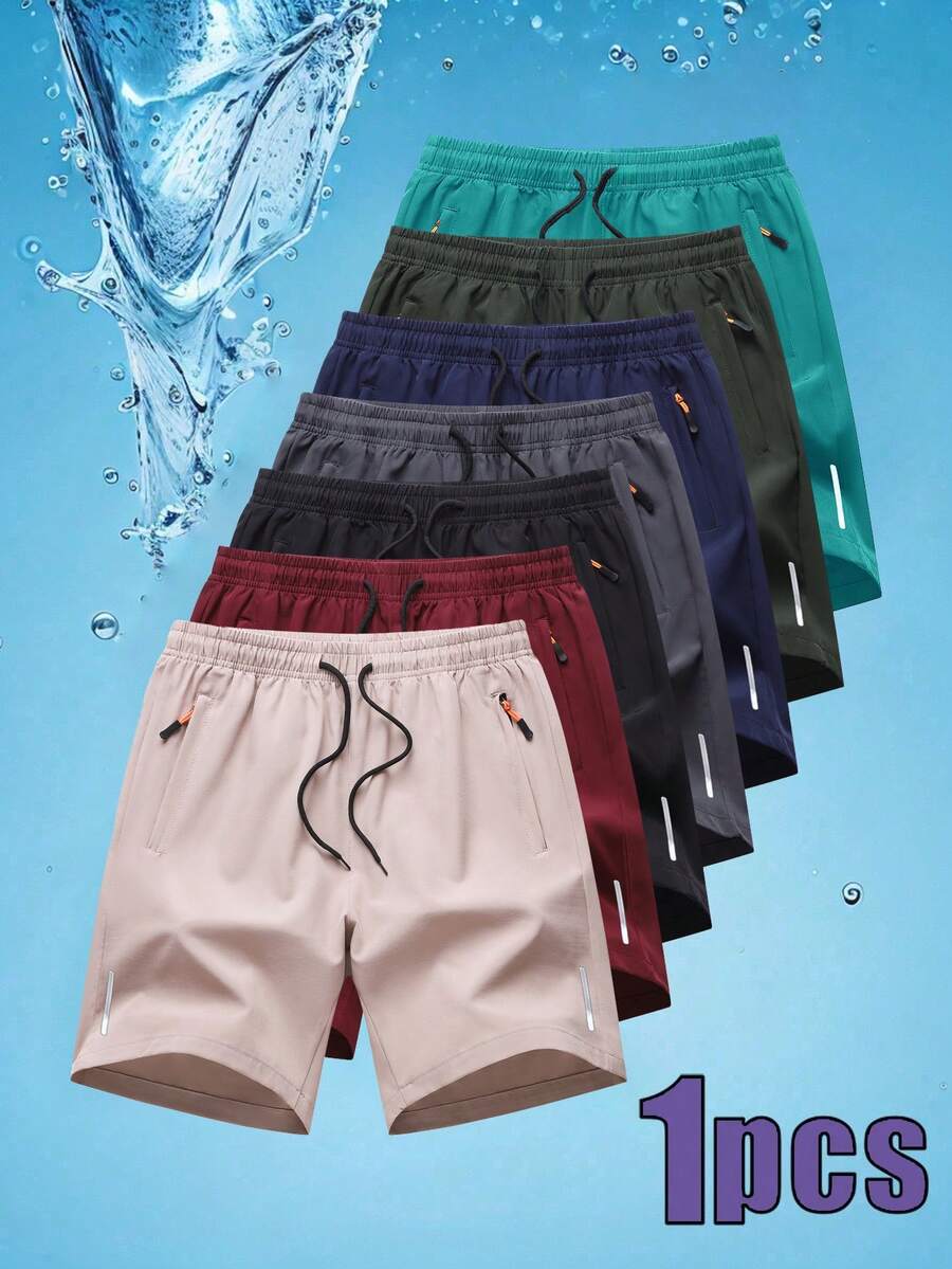 Men's Casual Sports Shorts Quick Dry Running Fitness Workout Breathable Printed Knee Length Shorts