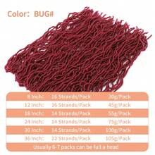 FULCRUM 8/12/18/24/30/36 Inch Faux Locs Crochet Hair Faux Loc Crochet Braids Curls Soft Locs Crochet Hair Extensions For Women & Girls - Burgundy - View 2