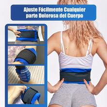 1 pieza Bolsa de hielo con correas, múltiples colores de correa para refrescarse en verano, playa, viaje - Azul Marino - Ver 3