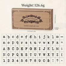 70 件/套精美木质印章，带大小写字母，创意信封、卡片、笔记本装饰木质印章，送给朋友的特别礼物 - 多 - 查看 7