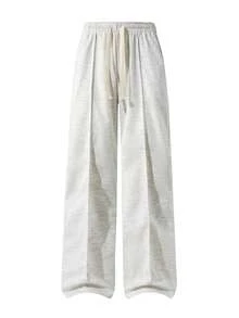 Quần thể thao ngoài trời ống đứng rộng rãi, thoải mái, có dây rút cho nam, mùa thu - Màu Xám nhạt - Xem 2