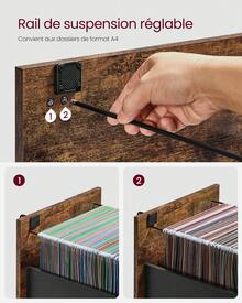 Filing Cabinets - Brown+Black - View 4