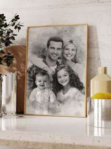 1 Style - Add Deceased Loved One To Photo, Memorial Gift, Add Person To Photo, Family Portrait Different Photos, Combine Photos Canvas - Artwork Wall Painting For Gift, Keepsake, Bathroom, Bedroom, Living Room,Unique Ideal Gifts For Him Her,Dad,Mom,Family,For Mother's Day,For Birthdays,For Father's Day,For Housewarming Dining Room,Living Room,Bedroom,Home