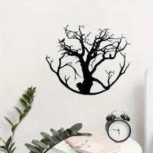 Metal Wall Decor Tree Of Life-Sheet Metal Signs-Patio Decor, Home Decor, Bedroom Decor, Outdoor Garden Decor, Living Room Decor - Black - View 3