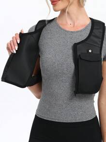Einstellbare Riemen Laufweste Rucksack - Nur Handwäsche, leichter atmungsaktiver Stoff, Reißverschluss, praktische Taschen (geeignet für Oberschüler), Outdoor-Sport, Radfahren, Wanderrucksack, nicht wasserdichte Softshell, mit Handytasche - Unisex