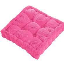 Meditation Floor Square Pillow For Seating On Floor Solid Tufted Thick Pad Cushion For Yoga Balcony Chair Seat Cushions - Màu hồng đậm - Xem 13