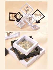 3件透明薄膜盒，耳环首饰收纳盒，便携式抗氧化PE薄膜耳夹项链礼盒，防尘抗氧化首饰盒，PE薄膜首饰收纳，戒指、耳环、手链包装盒 - 彩色 - 查看 5