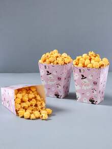 10 Piezas Cajas de Palomitas de Maíz de Halloween, Diseño de Castillo de Calabaza Espeluznante Murciélago Truco o Caja de Bocadillos y Dulces, Decoraciones de Halloween, Recipiente para Galletas de Halloween, Caja de Alimentos de Papel, Caja de Regalo, Decoración del Hogar, Decoración de Mesa de Cocina, Decoración de Halloween Feliz, Suministros para Fiestas de Halloween, Decoración de Vajilla - Multicolor - Ver 3