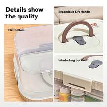 1 件透明塑料药品收纳盒带储物托盘，多功能便携式大容量药品整理盒带手柄，密封防尘防潮药品容器，可堆叠空急救箱，适用于家庭 - 彩色 - 查看 10