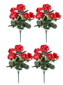 1/2/4 peças grandes gerânios artificiais flores roxas de plástico falso para casa casamento cozinha jardim mesa centro de mesa decoração interna e externa plantas falsas decoração de quarto decoração de outono decoração de outono centro de mesa gerânios artificiais realistas flores para áreas externas