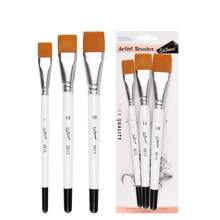 3-teiliges professionelles Künstlerpinsel-Set, Nylonpinsel, Malpinsel-Set für Anfänger und Profis – ideal für Aquarell-, Öl- oder Acrylmalerei, Gesichtsbemalung, Schulanfang, Schulbedarf