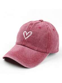 1 Stück Unisex Baseballkappe mit einfarbigem Lässig Stickerei Muster, vielseitiger Polyester Snapback Hut für Outdoor-Aktivitäten und den täglichen Gebrauch