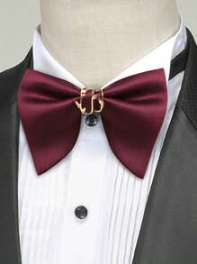 1 pieza Pajarita estilo chino elegante de metal de poliéster, detalles románticos orientales para la boda, esencial de la pareja