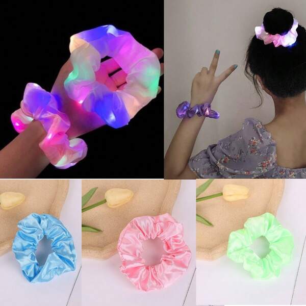 Ramos de cabello de mujer con LED - Ramos de cabello, ramos de cabello iluminados, ramos de cabello de hilo de colores con modo de multiluces, accesorios para el cabello con LED que brillan en la oscuridad para fiestas de música, suministros para fiestas iluminadas, disfraces, decoración de otoño, regalos para amigos