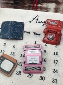 8pcs Retra Era Magnetic Bookmarks For Books, Mini Magnet Book Marker Page Clips, Vintage Cassette Telephone Typewriter, Unique Reading Gift Student Back To School